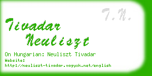 tivadar neuliszt business card